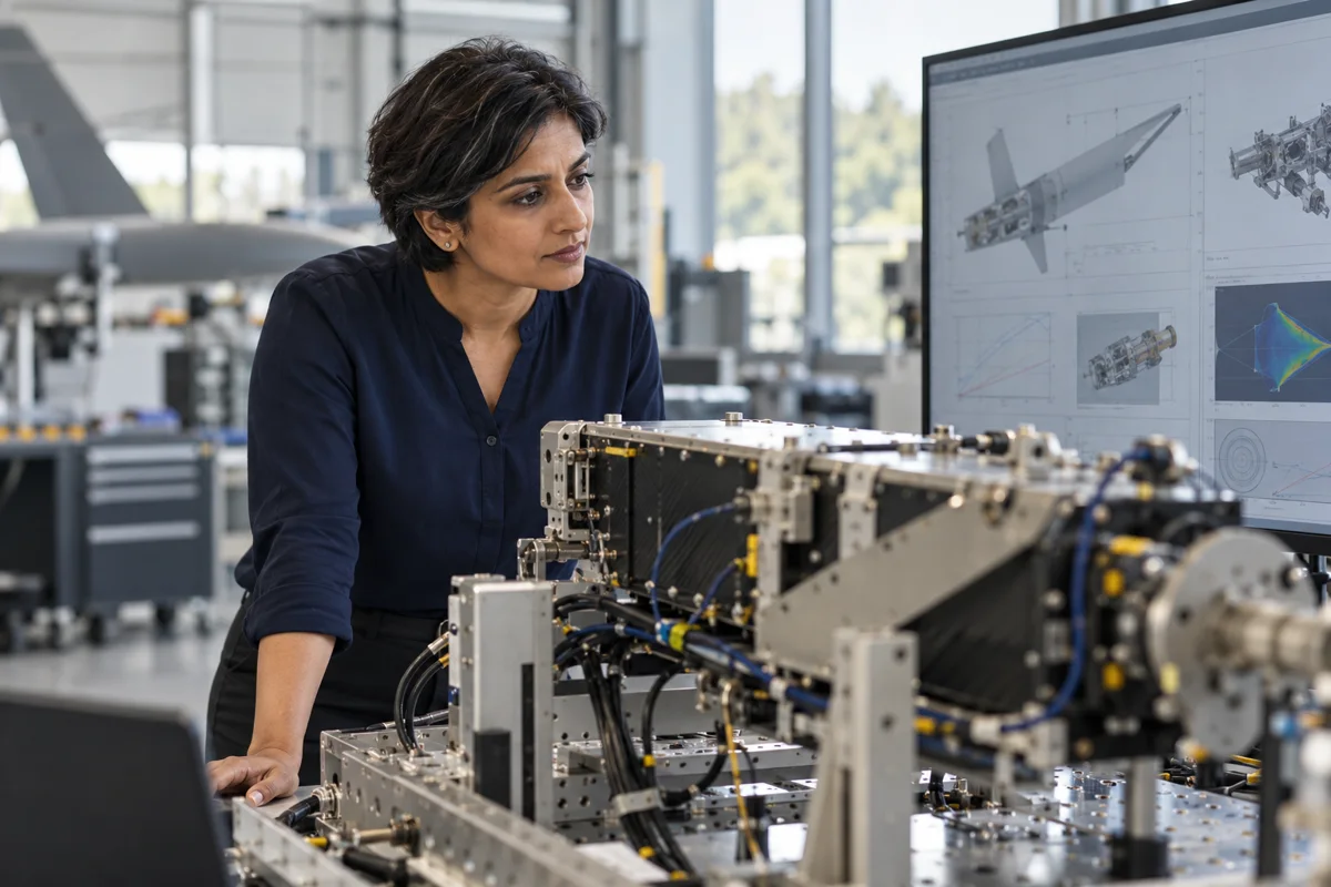 Systems engineers reviewing an integration test rig - AI-generated illustration